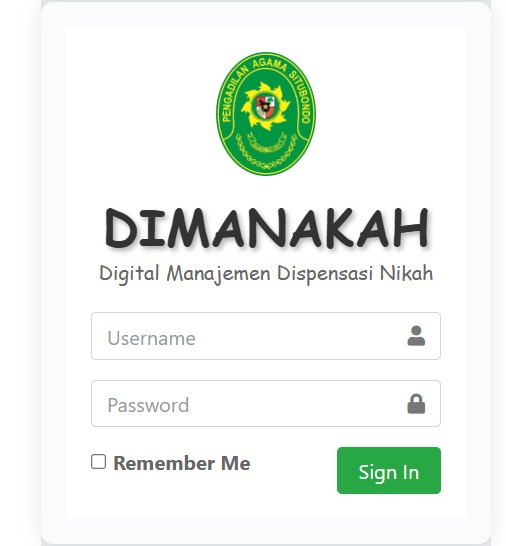 Digital Manajemen Dispensasi Nikah (DIMANAKAH)
